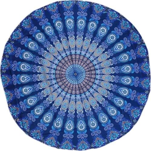 Round Mat Scarve Mandala Tapestry Beach Picnic Throw Rug Blanket Bohemia Grassplot Mats C66