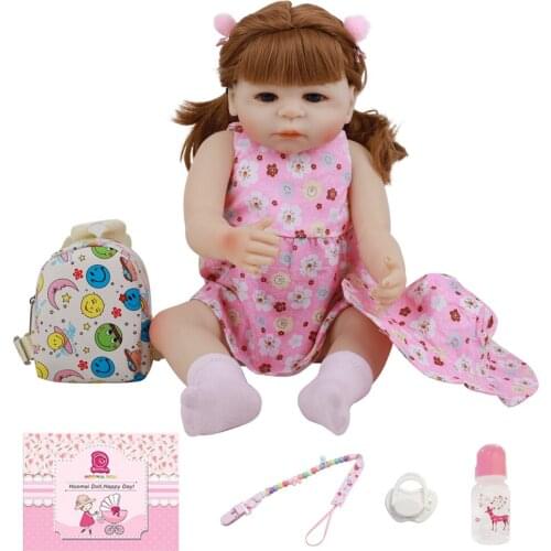 Limited Collection Baby 48CM Cute Full Silicone Lifelike Newborn 18 Inch Bebe Reborn Dolls For Toddler Christmas Gifts Bath Toy