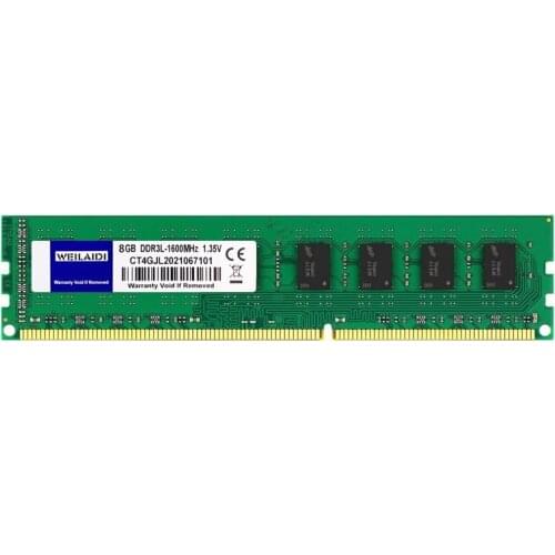 WLD DDR3L 2GB 4GB 8GB PC3 1333 1600 1333MHZ 1600MHZ 10600 12800 2G 4G 8G 1.35V RAM PC Memory RAM Memoria Module Computer Desktop