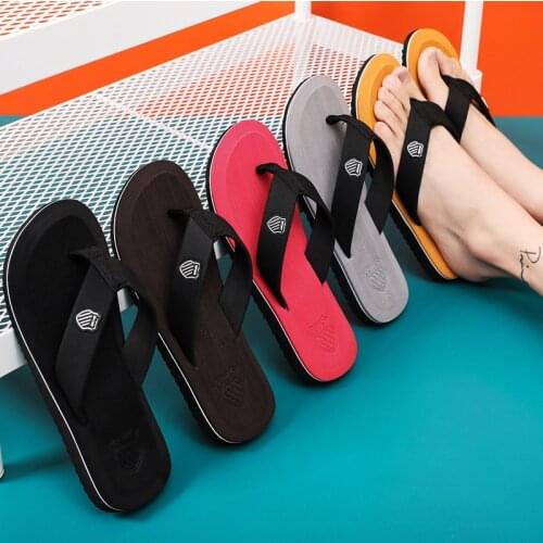Wholesale Men Slippers Men Shoes New Arrival Summer Men Flip Flops High Quality Beach Sandals Anti-Slip Zapatos Hombre Casual
