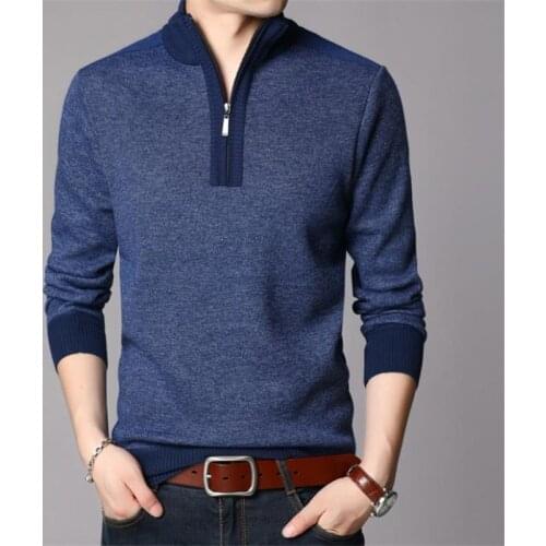 Mens sweater autumn winter Sweater male Casual and comfortable solid color Mens coat Mens pullover Long sleeve