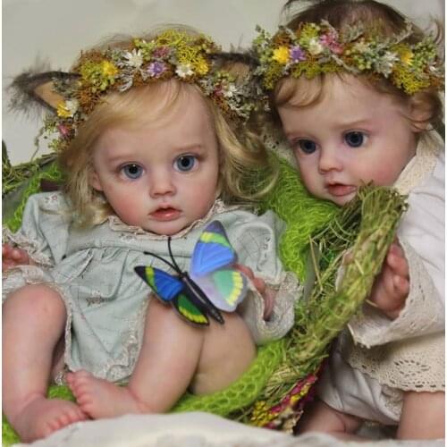 Cute fairy doll kit 12" silicone doll mould bebe reborn mini doll parts Prototype reborn doll kit