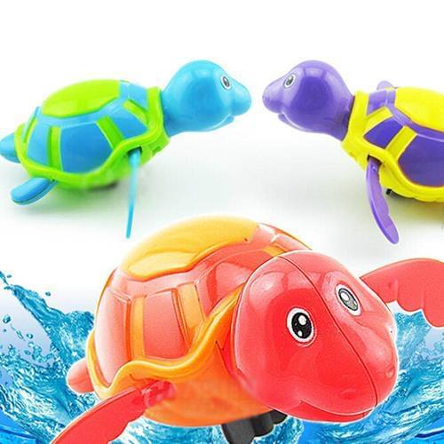 New Cute Turtle Swim Animal Wound-Up Chain Clockwork Baby Kid Bathroom Bathing Toy