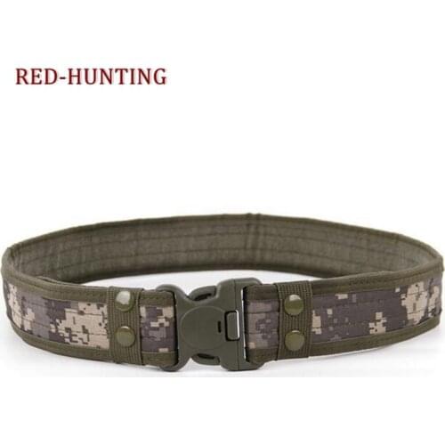 Outdoor Sport Hunting Adjustable Men Belt Black OD Camping Equipment Sport Airsoft Paintball Canvas Belt