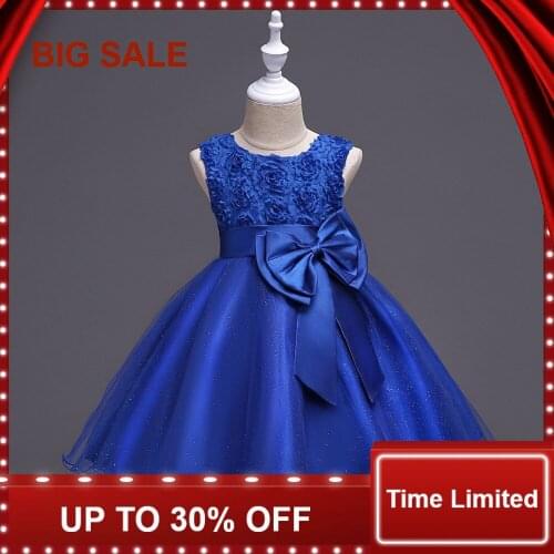 Princess Flower Girl Dress Summer 2017 Tutu Wedding Birthday Party Dresses For Girls Childrens Costume