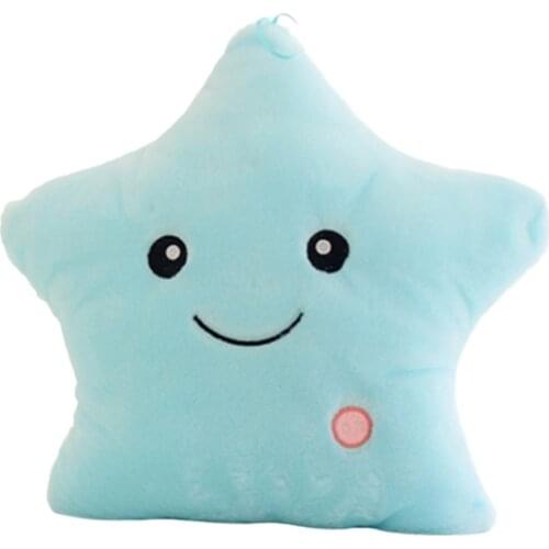 Plush Light Toys Luminous Pillow Star Cushion Colorful Glowing Pillow Plush Doll Led Light Toys Gift For Girl Kids