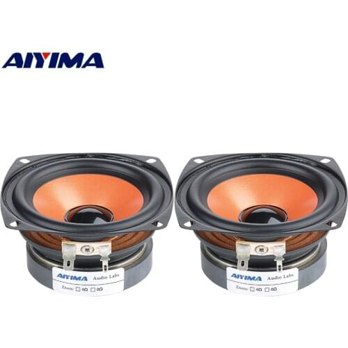 AIYIMA 2Pcs 3.5 Inch Full Range Speakers Driver 4 Ohm 20W Portable Sound Speaker Column Loudspeaker DIY Audio Home Theater