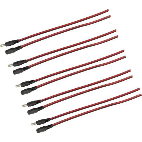 DC connector 5V 12V 5.5x2.1 mm wire and cable male and female plug adapter suitable for TV camera system 5050 3528 LED strip