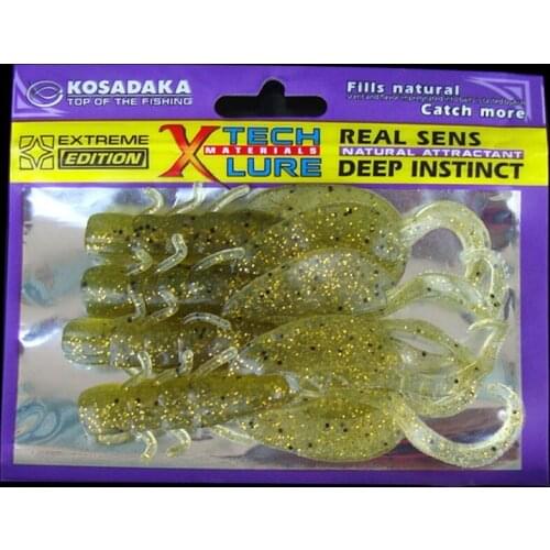 Fishing Soft Lure Bait Shrimp 8.7g/10cm Artificial Worm Baits Natural Attractant 4 Pieces Bag