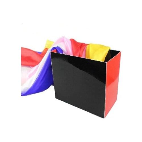 Silk Fountain Box 2.0 (Silk not included),Silk From Empty Box Trick- Magic Tricks,Stage,Scraves,Accessories,Gimmick,Props,Comedy
