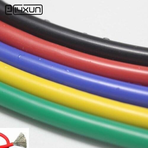 3metre 10AWG Silicone Cable Heatproof Soft Silicone Silica Gel Wire Black Red Yellow Blue Green