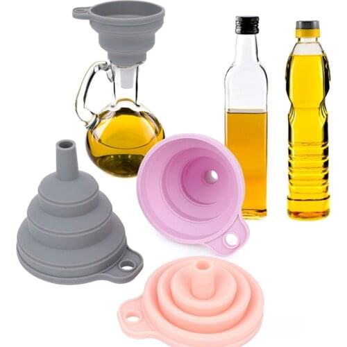 Foldable Funnel Silicone Collapsible Funnel Household Liquid Dispensing Mini Funnel Kitchen Gadget