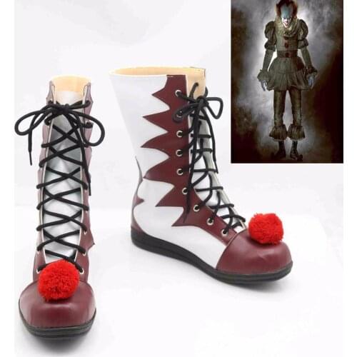 Clown Shoes Halloween Stephen Kings It Clown Pennywise Shoes Mens Women Cosplay Costumes Boots