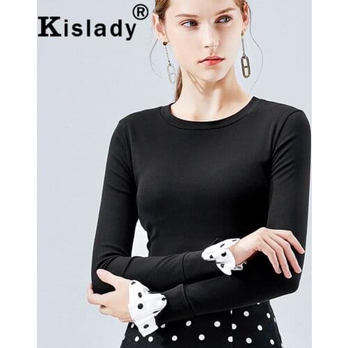2020 Spring Fall Womens Tops Sexy Lace O-Neck Long Sleeve Gothic Shirt Slim Harajuku OL Plus Size Blouse Korean Fashion Clothes