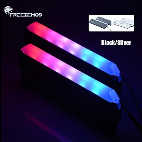 2Pcs/lot Freezemod RGB Memory Ram Vest Aurora Symphony SSD Armor 12V/5V Aluminum Alloy Shell Water Cooler RAM Cover Radiator MOD