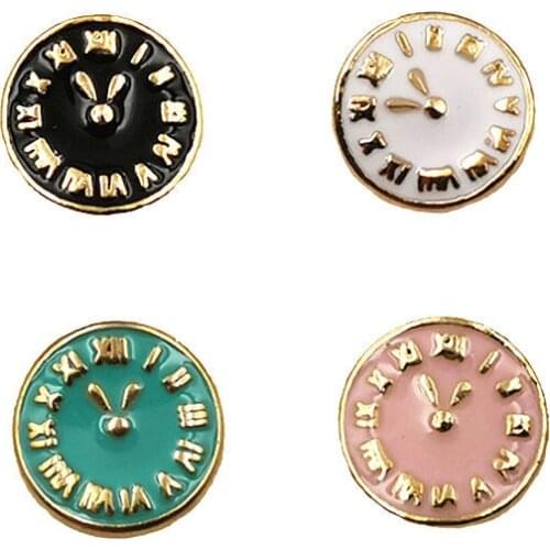 10pcs 3D Nail Art Decoration White Black Japan Korea Metal Kawaii Alarm clock DIY Charm Nail Stud Accessory Hot Sale