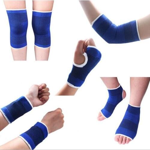 2Pcs Elastic Knee Protection Band Knee Pads Support Brace Leg Wristband Sleeve Bandage Ankle Brace Support Fitness Gym Band