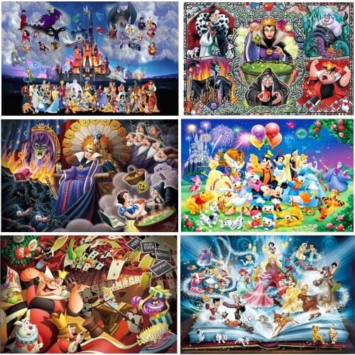 Disney family series 5D DIY diamond painting cartoon fairy tale princess series cross stitch inlaid diamond decorative painting