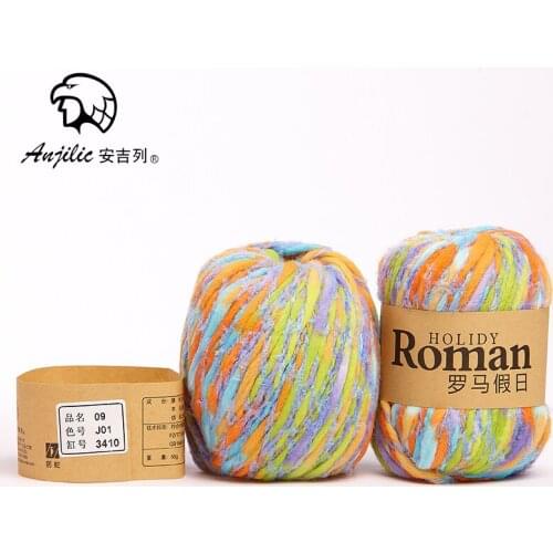 Free shipping 50g/Ball Acrylic wool Nylon Anti-Pilling Thick Yarn For Hand Knitting Crocheting Sweaters Shoes Hats