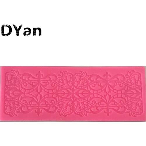 Free Shipping West Point Baking Tools Fondant Cake Decorating Mold Liquid Silicone Classic Lace Printing Embossing Dies A478