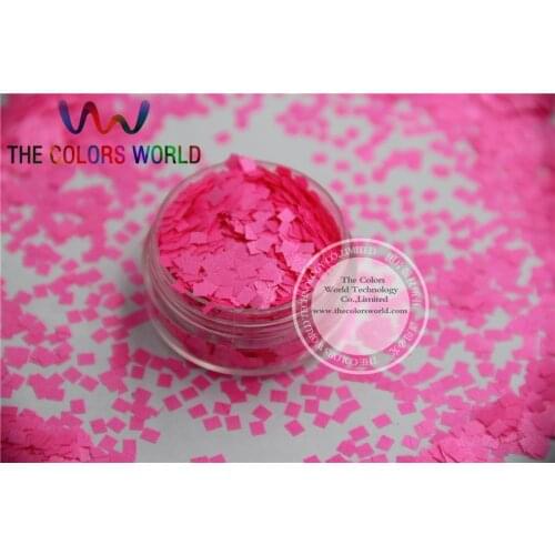 N-2 Size 2.5 mm Solvent Resistant Neon Shocking color Glitter Square shape spangles for Nail Art and DIY supplies1pack=50g