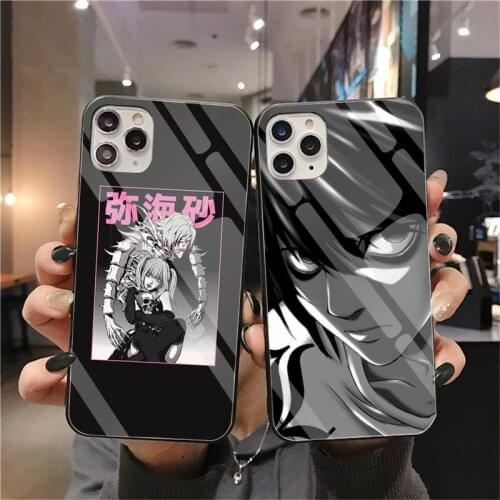 Rem And Misa Death Note Anime Phone Case Tempered Glass For iPhone 12 Pro Max Mini 11 Pro XR XS MAX 8 X 7 6S 6 Plus SE 2020