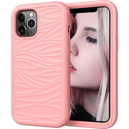 For iPhone 12 Pro Case Fashion Wave Pattern Shockproof Bumper Armor Phone Cove Cases For iPhone 12 XR X 10 XS Max 7 8 Plus Coque