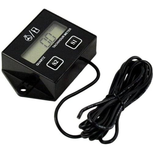 Digital Engine Tach Hour Meter Waterproof Tachometer Gauge Engine Rpm Lcd Display For Moto Marine Chainsaw Pit Bike Boat