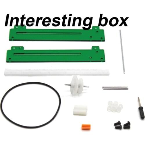 The experiment of assembling rack and pull gear box to reconstruct the power unit kit of car and ship model toy DIY