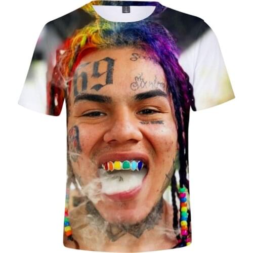 Hip Hop Rapper 69 6ix9ine Tekashi69 3D Printed T-Shirt Women Men Summer Fashion O-neck Short Sleeve Funny T Shirts Graphic Tees