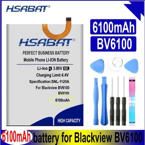 HSABAT 6100mAh 457094P Battery for Blackview BV6100 6.88inch Smart phone