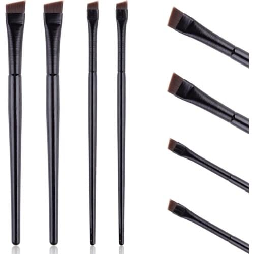 2Pcs Brow Contour Brush Eyebrow Eyeliner Brush Eye Makeup Professional Small Angled liner Eye Brow Brushes Hair Cosmetics Tools
