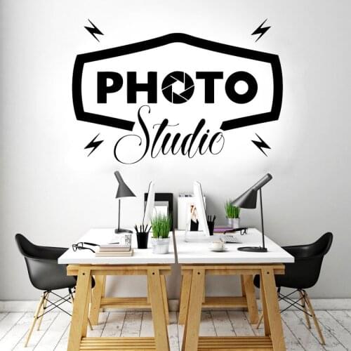 Creative Design Photo Studio Wall Sticker Office Interior Decor Window Decals Door Photographer Sign Murals Removable Art 2089