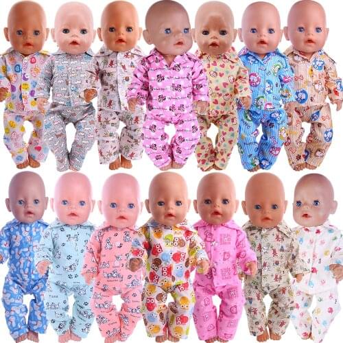 Doll Clothes Car cartoon pajamas Fits 18 Inch & Boy Dolls Logan Doll Outfits