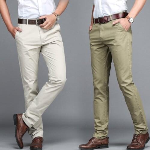 Summer Mens Casual Ting Trousers Fashion Pants Male Brand Solid Color Trousers High Quality