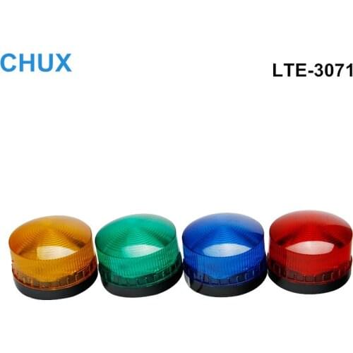 LTE-3071 Strobe Signal Warning Lights Round Mini xenon LED Traffic Light Lamp 12V 24V 110V 220V Security Alarm