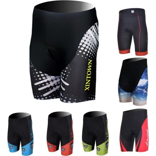 Men Cycling Shorts Half Pants Sportswear Breathable Polyester Quick-Dry with Silicone Padded Bike MTB Road Riding Wear