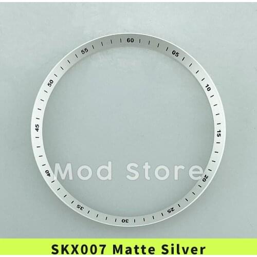 NEW SKX007/SRPD Chapter Ring Fashion Matte Silver 60 minutes Index Copper Alloy