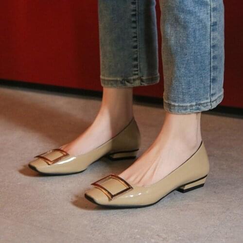 QPLYXCO Spring Autumn Square Toe Pumps Dress Heels Boat High Quality Wedding Party Shoes Plus Size Women Shoes 44 45 46 2109