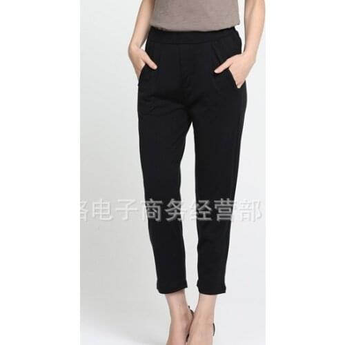Silk and cotton slacks women cultivate ones morality nine minutes of pants women mulberry silk feet pants in the summer of thin