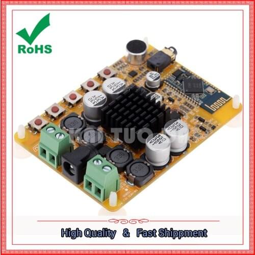 TDA7492 Bluetooth 4.0 power amplifier board 2*50W digital amplifier dual channel with microphone CSR8635 Bluetooth module