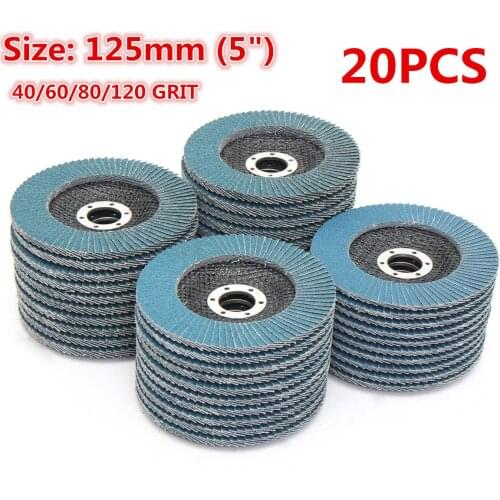 10Pcs Angle Grinding Wheels Flap Discs Sanding Discs 125mm 5 Inch 40/60/80/120 Grit Angle Grinder Abrasive Tool Wood Tools