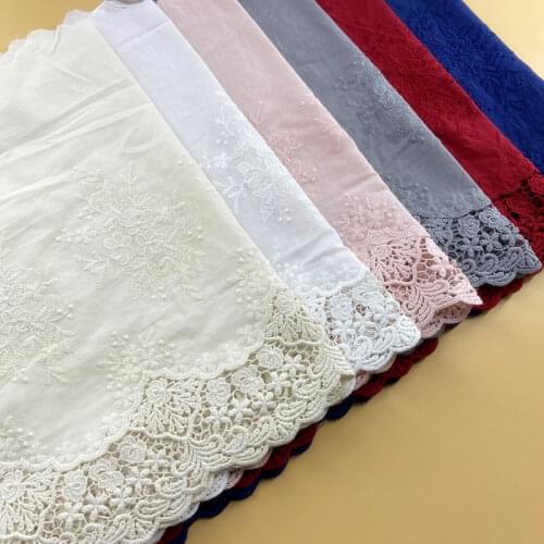 Top quality 1yard/lot 36cm wide off white beige cotton cloth embroidery lace handmade home textile accessories Z298