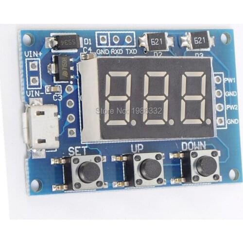 WS16 Micro USB 5V DC 5-30V 2CH Adjustable PWM Signal Generator Duty Cycle Pulse Frequency With LED Digital Tube Module 12V 24V