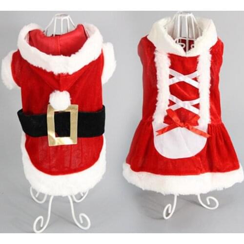Pet Dog Christmas Clothes Santa Claus Cosplay Costume Clothes Classic Dog Cats Festival Party Clothing