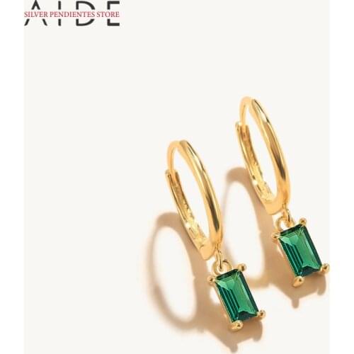AIDE 925 Sterling Silver Water Drop Women Earrings 2021 Trend Heart-shape Hoop Earrings Earring Jewelry Gold Pendientes Mujer
