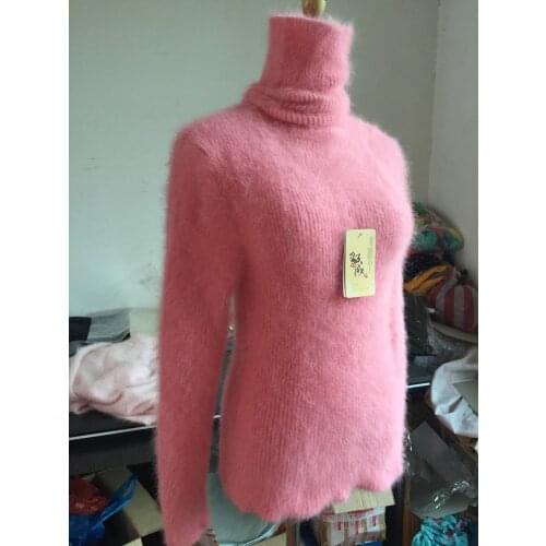 New plush mink cashmere turtleneck sweater sweater thick warm female mink shirt wholesale FREE SHIPPING J330043