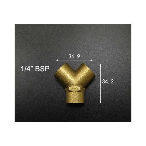 1/4" 3/8" 1/2" BSP Thread Y Type 3 Way Brass Pipe Fitting Adapter Coupler Connector For Water Fuel Gas