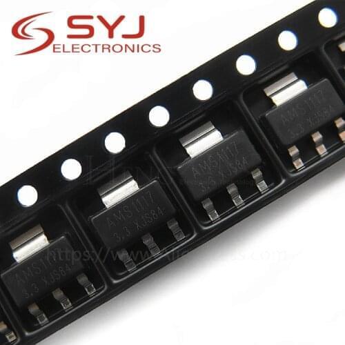 10pcs/lot AMS1117-3.3V AMS1117-3.3 AMS1117-ADJ SOT-223 In Stock