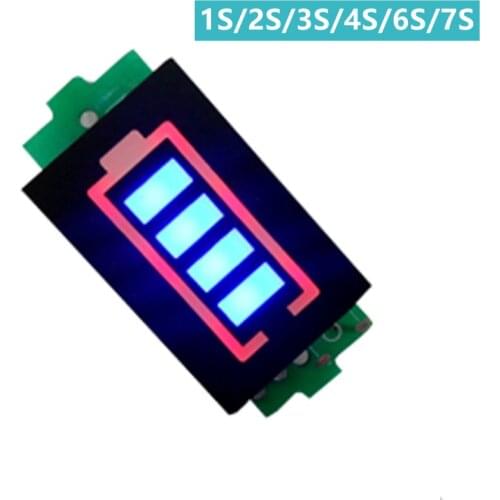 1S 2S 3S 4S 6S 7S Series Li-po Lithium Battery Capacity Indicator Module Display Electric Vehicle Battery Power Tester Li-ion